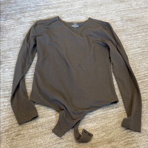 Nuuds Brown Long Sleeve Women's Bodysuit